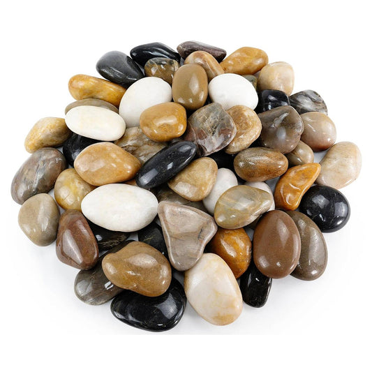 Decorative Polished Multicolor River Stones – elegant finish, natural look, for creative indoor or outdoor projects