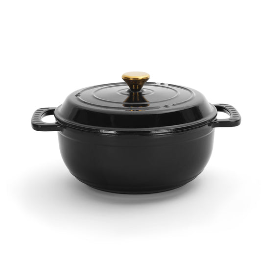 5QT Enameled Cast Iron Dutch Oven – premium heat performance, durable enamel, kitchen-ready versatility - includes two silicon gloves